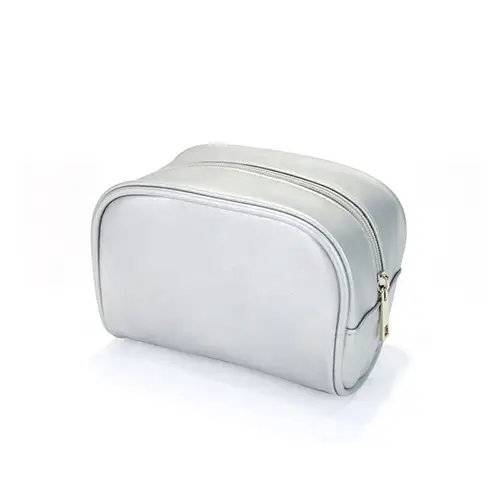 Customizable pink PU leather cosmetic bag with matte finish from GZ Bearky factory